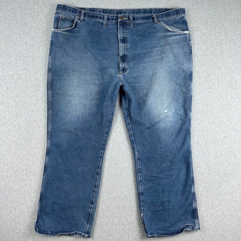 Wrangler Rugged Wear Mens Jeans 50x30 Blue Denim Straight Leg‎ Casual Pants